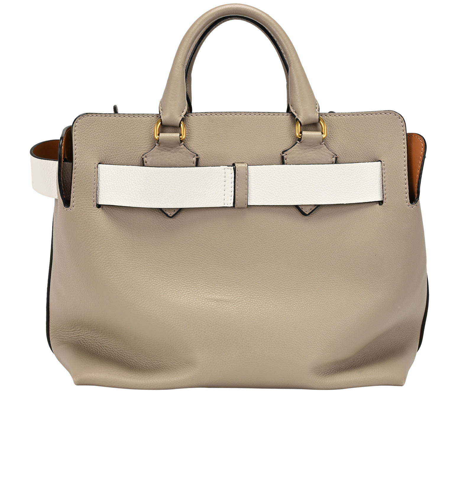 2Way Shoulder Bag, &pound;395, Handbags, Grey, Leather, Back view